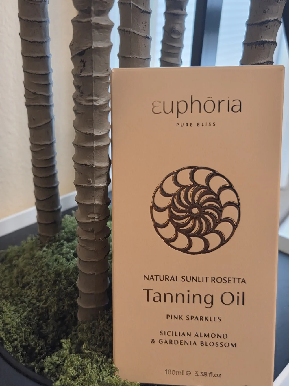 Euphoria Pure Bliss Rosetta Glow Tanning Oil Pink Sparkles 100ml 3.38 oz New